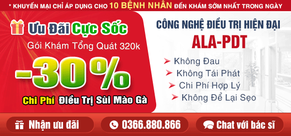 Ưu đãi chữa sùi mào gà